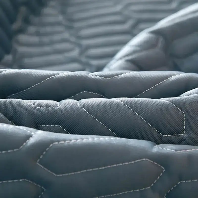 Quilted blue latex fitted sheet set bedroom cooling mattress pad