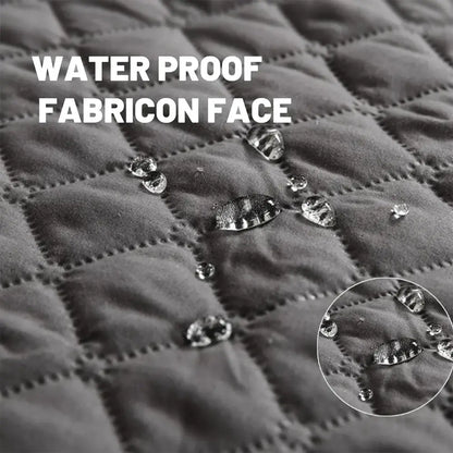 Quilted gray waterproof dog bed cover bedroom non slip pad