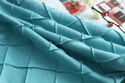 Quilted velvet lattice cushion cover living room pillow