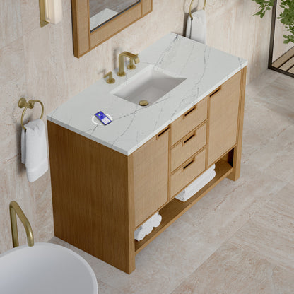 James Martin Solene 48" Single Bathroom Vanity, Seaside Oak