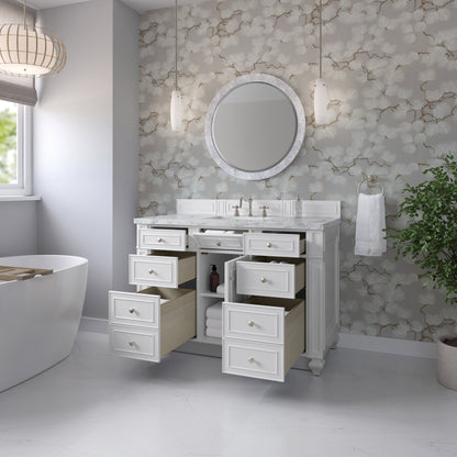 James Martin Bristol 48" Single Bathroom Vanity, Bright White