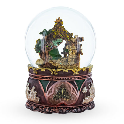 Nativity Serenity Water Snow Globe with "Silent Night" Music Box
