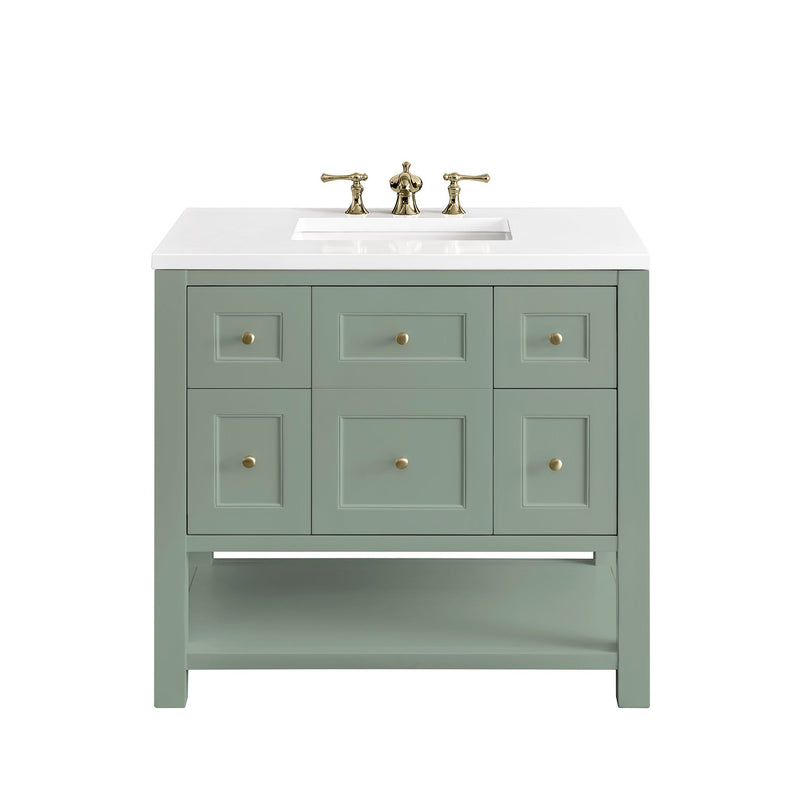 James Martin Breckenridge 36" Single Bathroom Vanity, Smokey Celadon