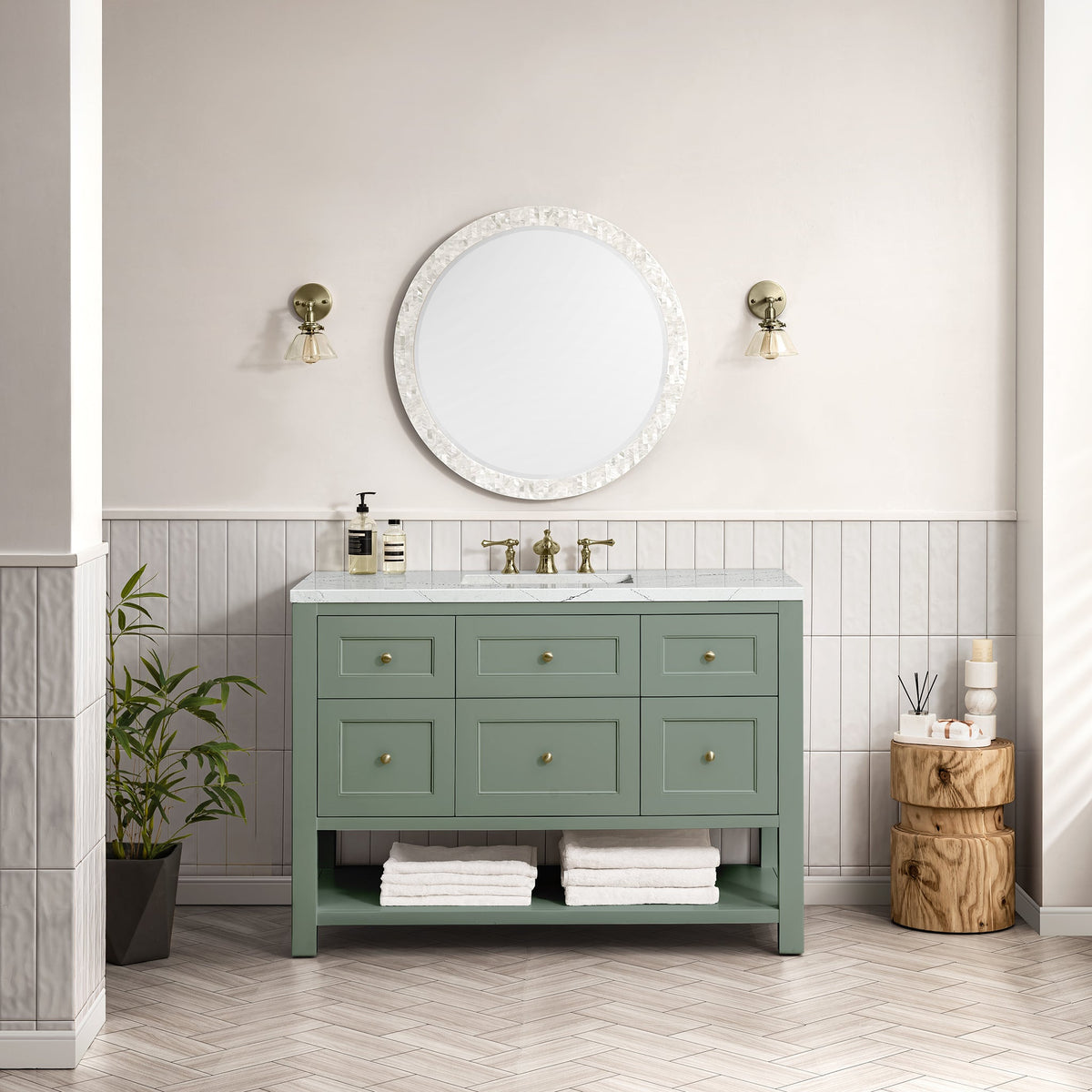 James Martin Breckenridge 48" Single Bathroom Vanity, Smokey Celadon