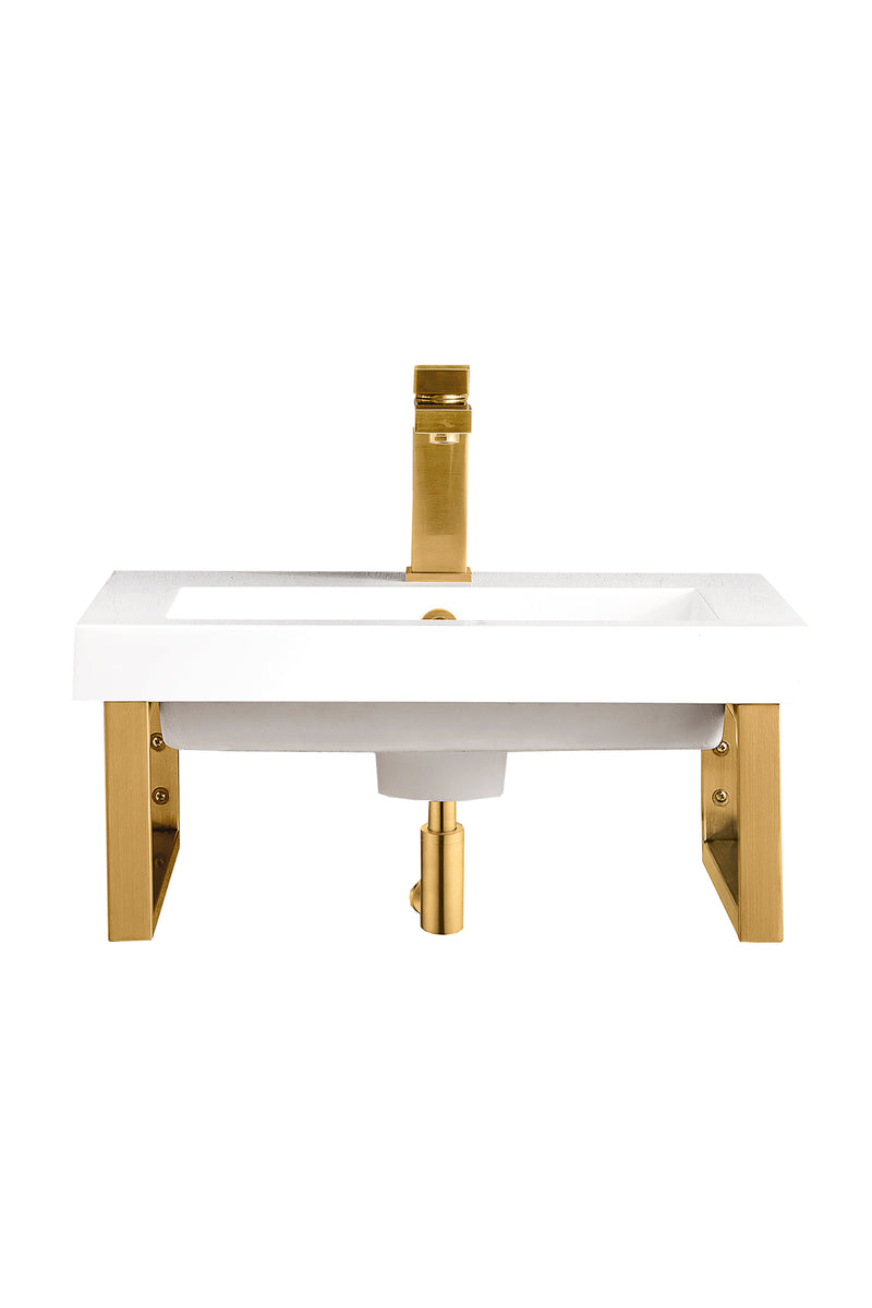 James Martin Boston 15.25" Floating Wall Bracket, Radiant Gold