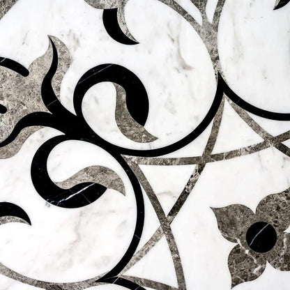 Rafeal Multi Finish Round Marble Medallions 36x36