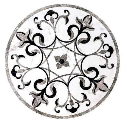 Rafeal Multi Finish Round Marble Medallions 36x36