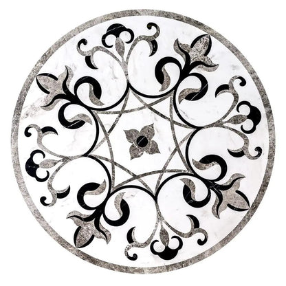 Rafeal Multi Finish Round Marble Medallions 48x48