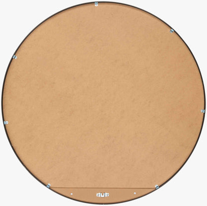 Round Mirror with Black Aluminum Frame