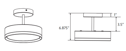 Rayhil INOVA 9" 15W Stem Mount Selectable CCT