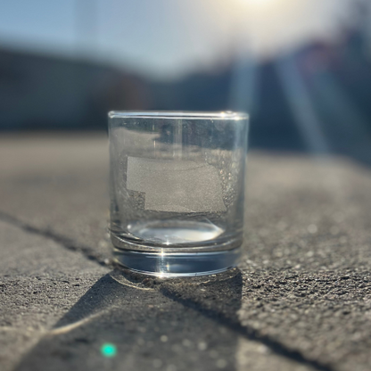 Double Old Fashioned Nebraska Etched Rocks Glass | 14 oz | RCK Creations & More