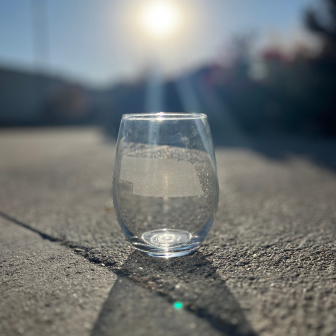 Stemless Nebraska Engraved Wine Glass | 11.5 oz | RCK Creations & More
