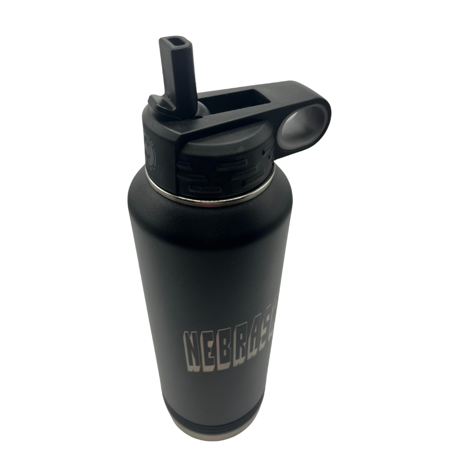 Stainless Steel Nebraska Engraved Water Bottle | 40 oz | Mutliple Colors | RCK Creations & More