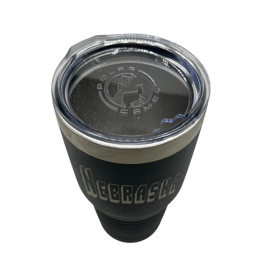 Stainless Nebraska Engraved Steel Tumbler | 30 oz | Multiple Colors | RCK Creations & More