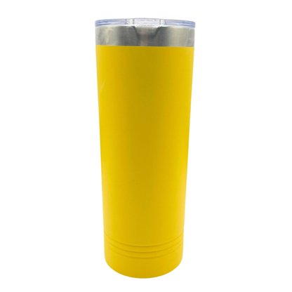 Skinny "Bee Happy" Tumbler with Slider Lid | 22 oz | Multiple Colors | RCK Creation & More