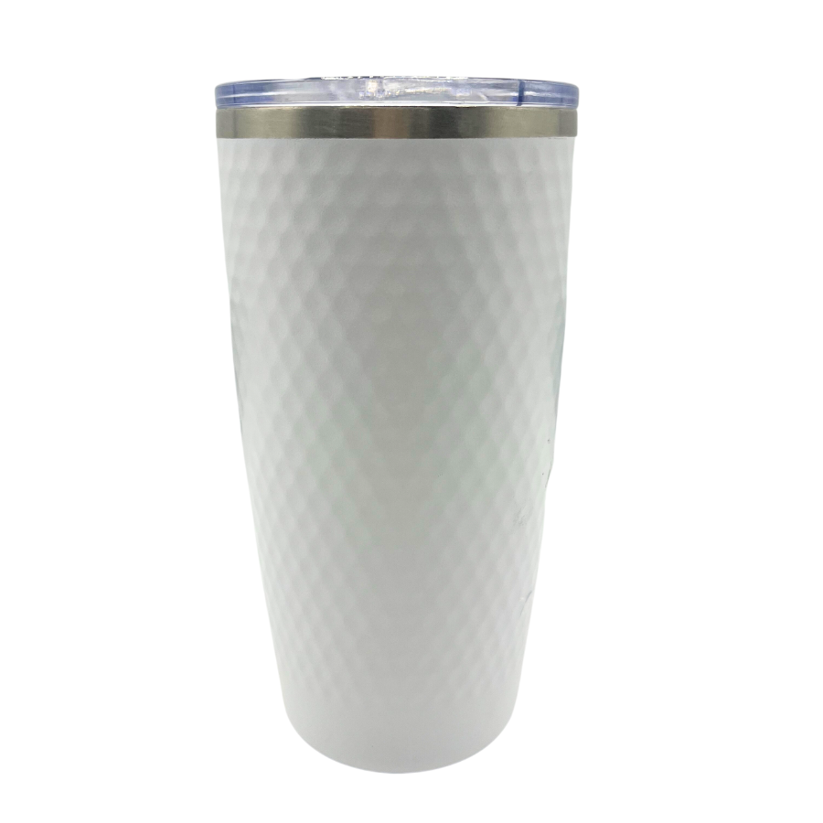 Stainless Steel Vacuum Insulated Golf Tumbler | "It Takes A Lot Of Balls To Golf The Way I Do" | 20 oz | White | RCK Creations & More