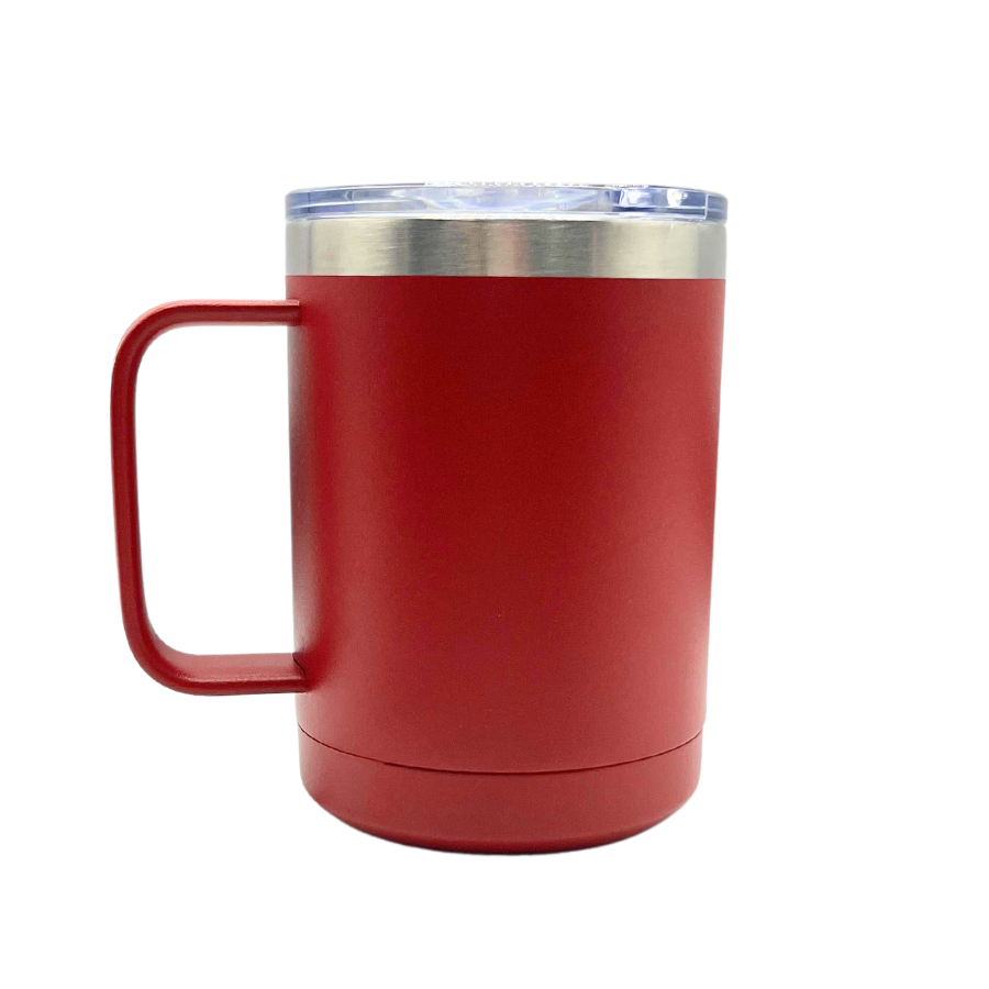 Stainless Steel Nebraska Engraved Mug Tumbler with Handle | 15 oz | Multiple Colors | RCK Creations & More