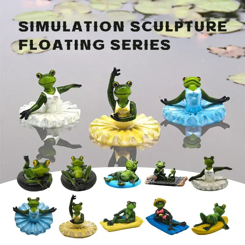 Realistic dark green & beige floating crocodile head garden water decor
