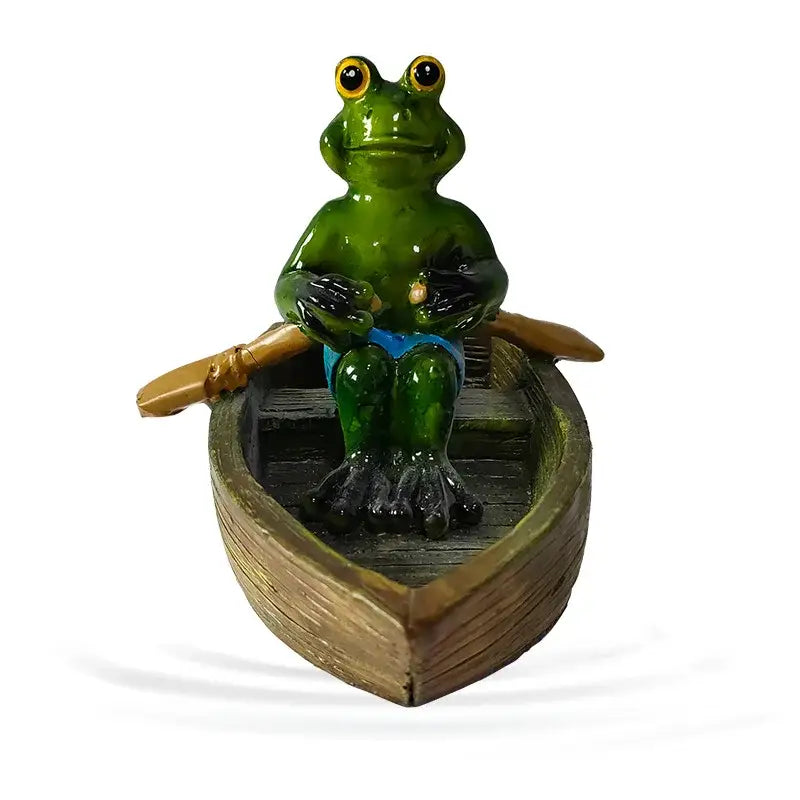 Realistic dark green & beige floating crocodile head garden water decor