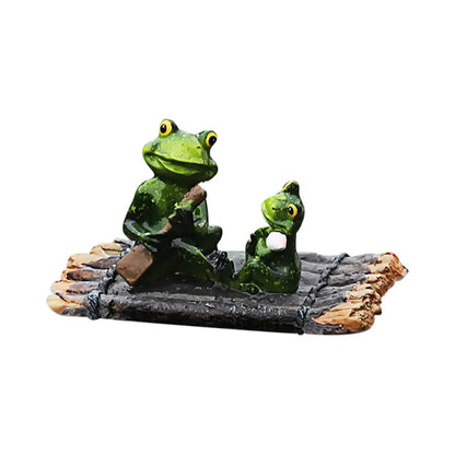 Realistic dark green & beige floating crocodile head garden water decor