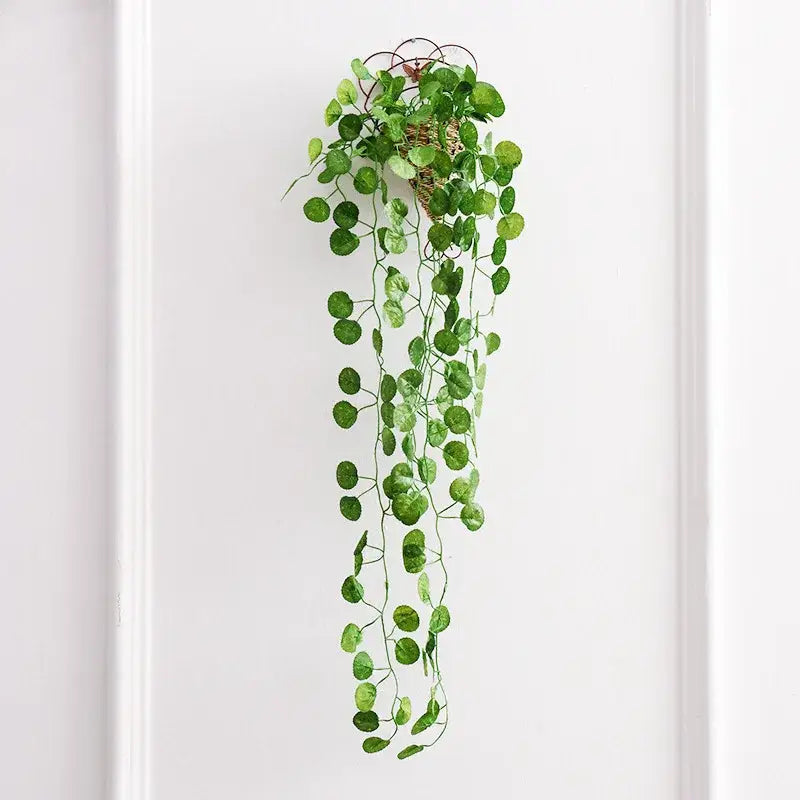 Realistic green artificial ivy bar hanging basket – living room decor