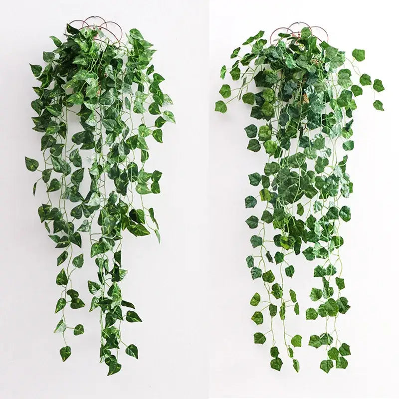 Realistic green artificial ivy bar hanging basket – living room decor