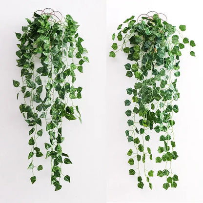 Realistic green artificial ivy bar hanging basket – living room decor