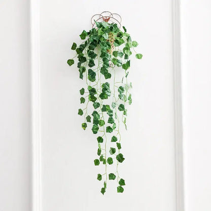 Realistic green artificial ivy bar hanging basket – living room decor