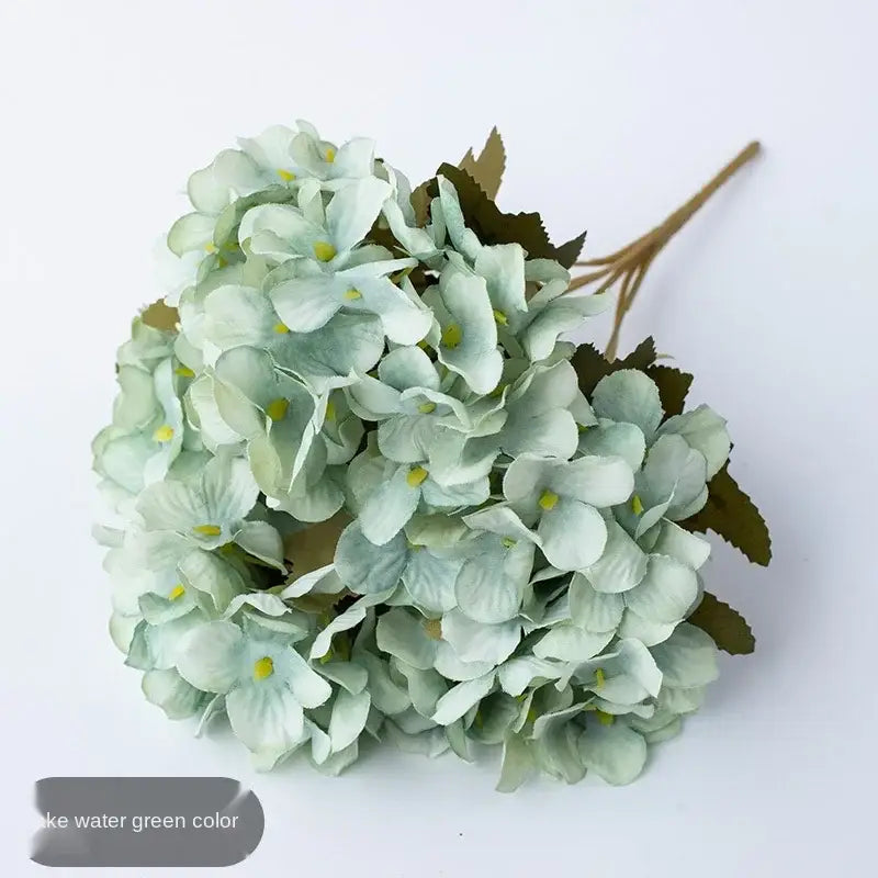 Realistic pink & white hydrangea branch decor wedding living room flowers