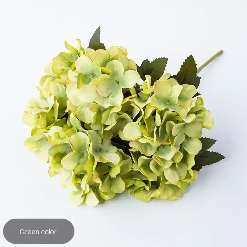 Realistic pink & white hydrangea branch decor wedding living room flowers
