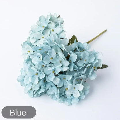 Realistic pink & white hydrangea branch decor wedding living room flowers