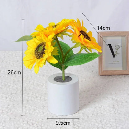 DecorBites™ Rechargeable Sunflower LED Night Light for Bedroom