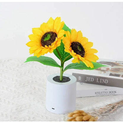 DecorBites™ Rechargeable Sunflower LED Night Light for Bedroom