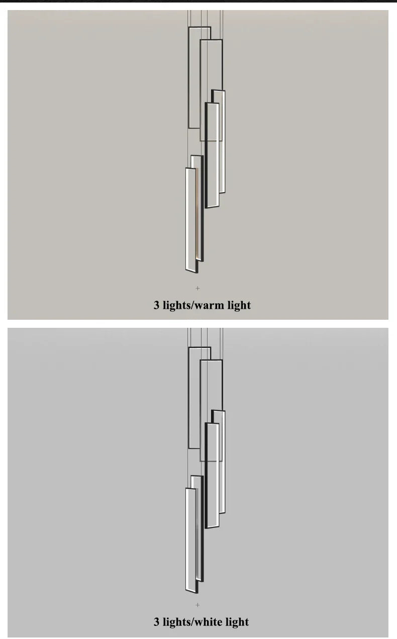 DecorBites™ Rectangular LED Chandelier for Modern Living Spaces