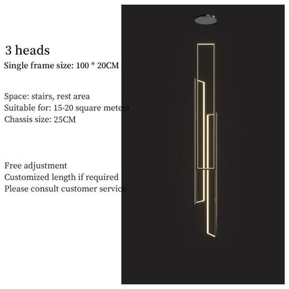 DecorBites™ Rectangular LED Chandelier for Modern Living Spaces
