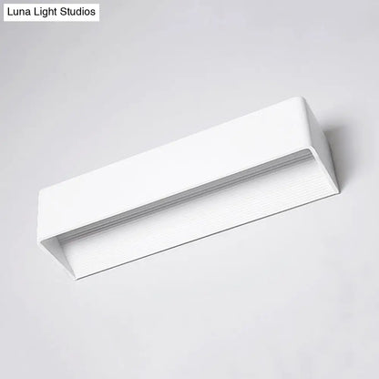 DecorBites™ Rectangular Metal Wall Mounted Lamp - Modernist 8"/12" Wide LED Up & Down Lighting in Gold/Black/White, White/Warm Light