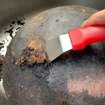 Red and black stainless steel ice remover tool kitchen shovel