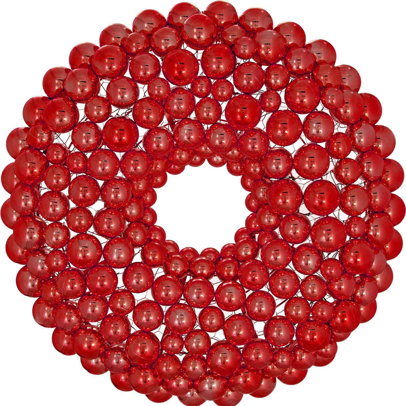 Red Ball Ornament Wreath