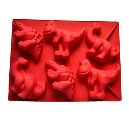 Red dinosaur silicone cake mould kitchen ice cube tray