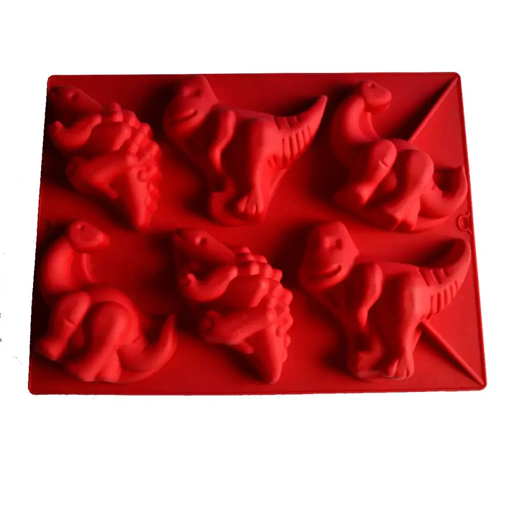 Red dinosaur silicone cake mould kitchen ice cube tray