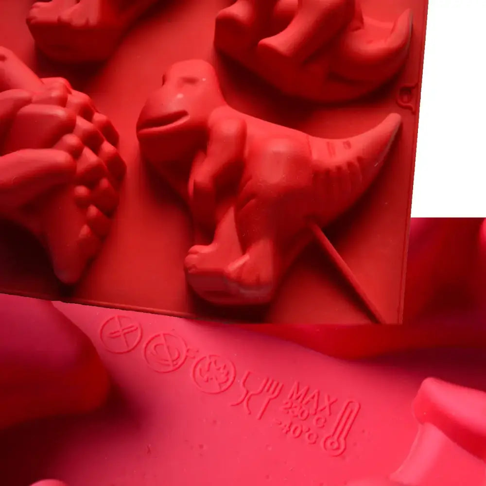 Red dinosaur silicone cake mould kitchen ice cube tray