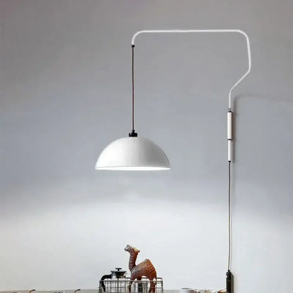 Red enamel dome adjustable pendant light for kitchen island