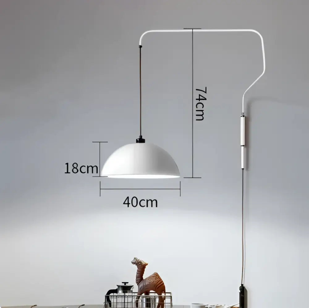 Red enamel dome adjustable pendant light for kitchen island