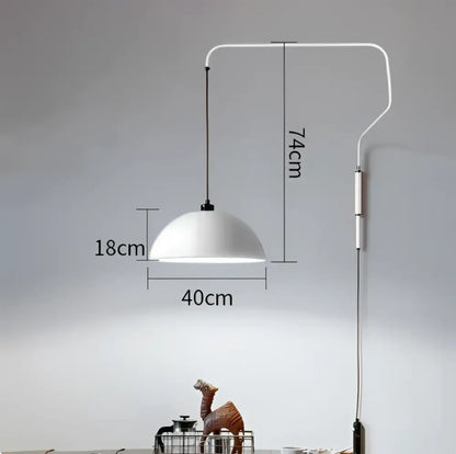 Red enamel dome adjustable pendant light for kitchen island