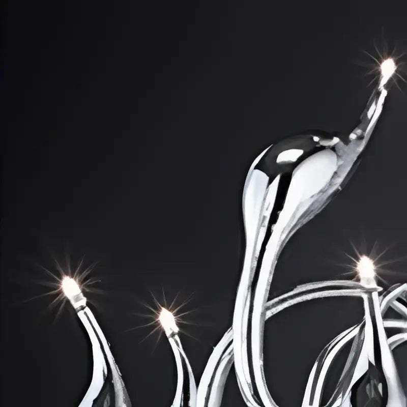 Red glass iron swan pendant lamp living room chandelier