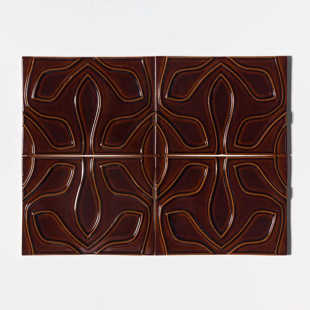 Tioma Rich Cinnamon Glossy Ceramic Accent Tiles 6x8