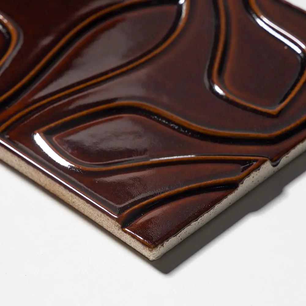 Tioma Rich Cinnamon Glossy Ceramic Accent Tiles 6x8