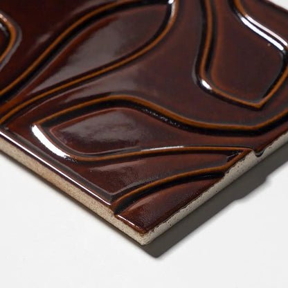 Tioma Rich Cinnamon Glossy Ceramic Accent Tiles 6x8