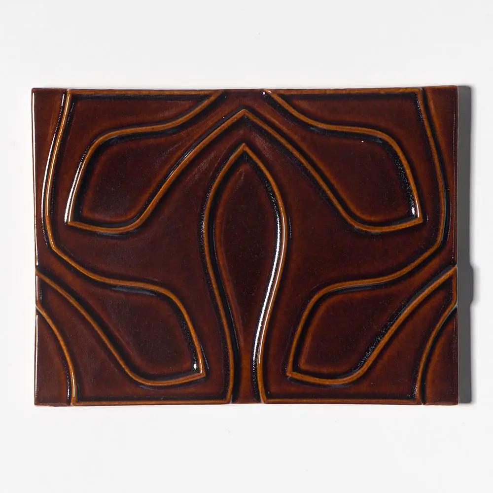 Tioma Rich Cinnamon Glossy Ceramic Accent Tiles 6x8