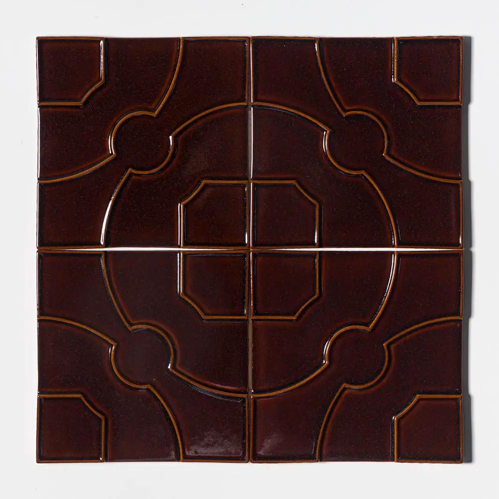 Lafonia Rich Cinnamon Glossy Ceramic Accent Tiles 8x8